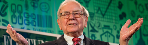 warren buffett investment tips on stage